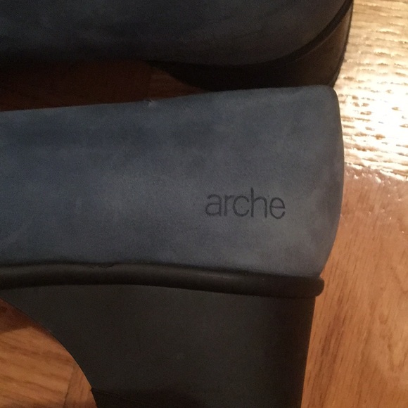Arche slip on loafers in blue nubuck - Picture 3 of 4